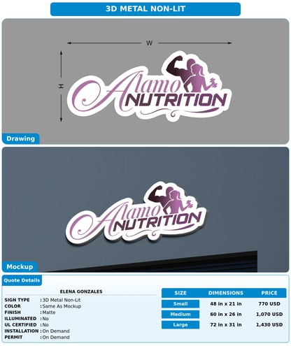 CUSTOM MOCKUP SIGN FOR Elena Gonzales