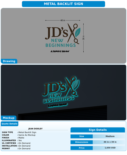 CUSTOM MOCKUP SIGN FOR Jean Dooley