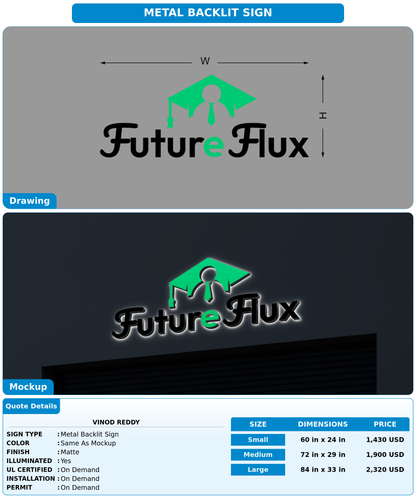 CUSTOM MOCKUP SIGN FOR Vinod Reddy