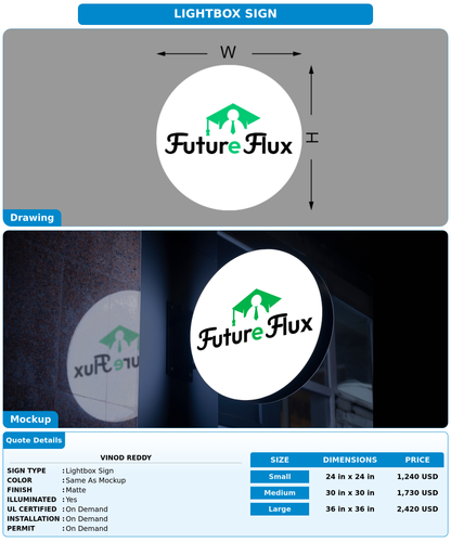 CUSTOM MOCKUP SIGN FOR Vinod Reddy