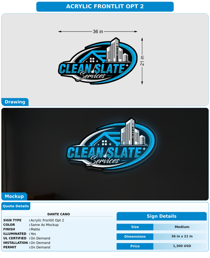 CUSTOM MOCKUP SIGN FOR Dante Cano