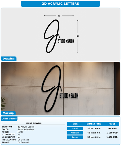 CUSTOM MOCKUP SIGN FOR Janae Tidwell