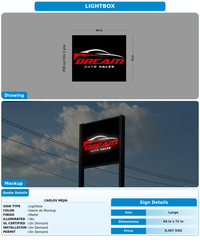 CUSTOM MOCKUP SIGN FOR Carlos mejia