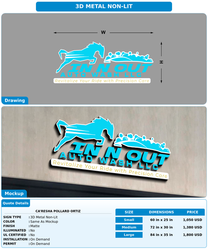 CUSTOM MOCKUP SIGN FOR Ca’Resha Pollard Ortiz