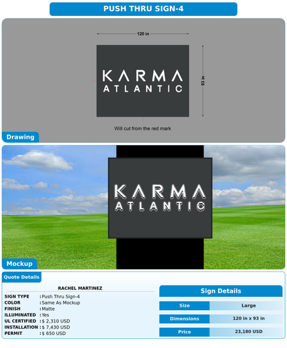 CUSTOM MOCKUP SIGN FOR Rachel Martinez