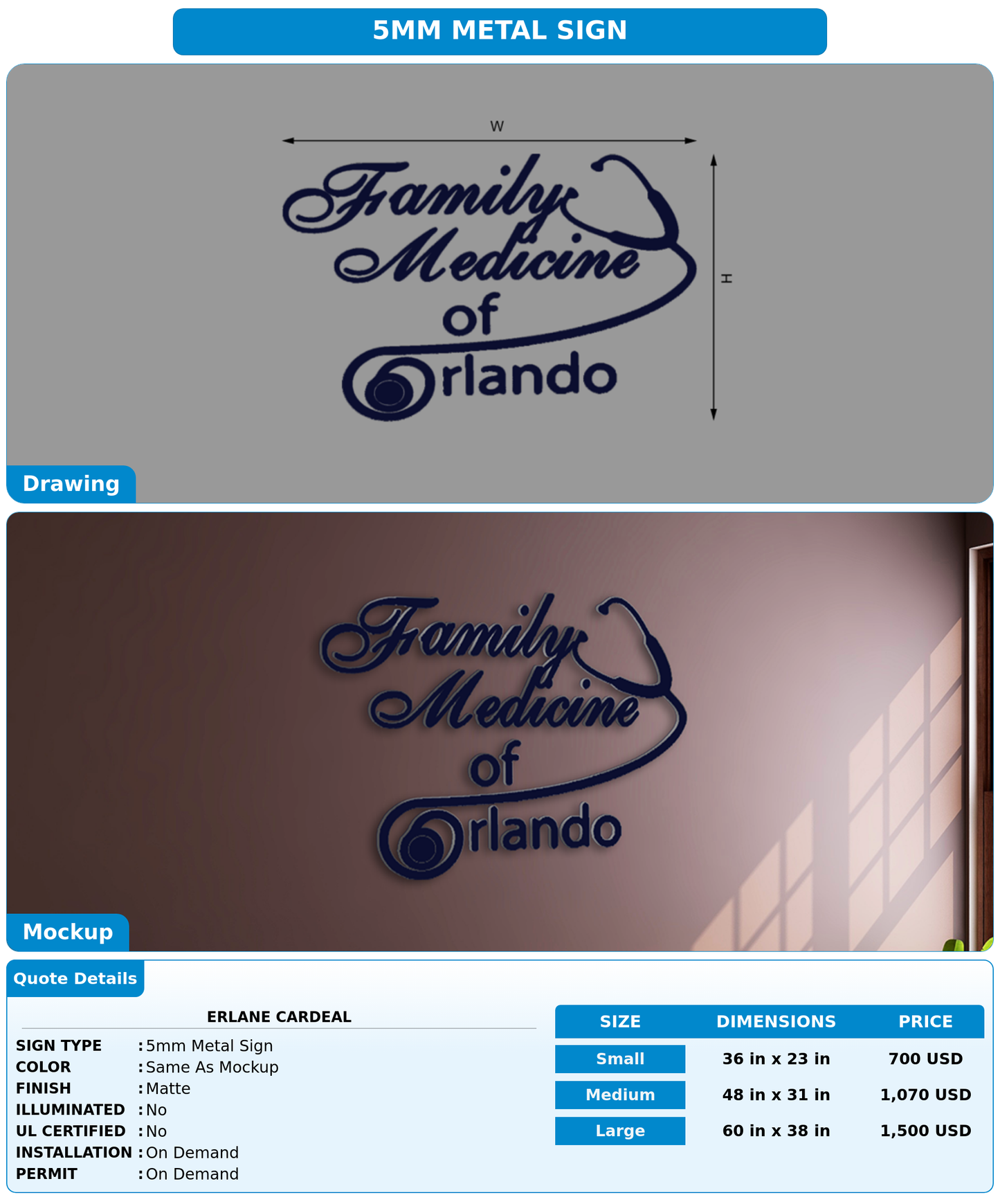 CUSTOM MOCKUP SIGN FOR Erlane Cardeal