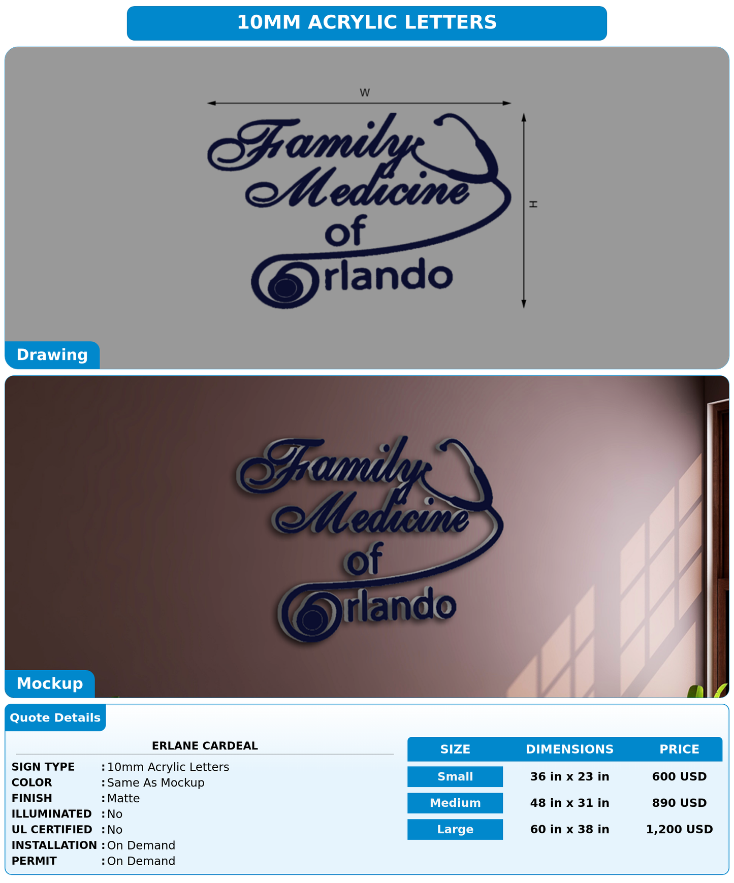 CUSTOM MOCKUP SIGN FOR Erlane Cardeal