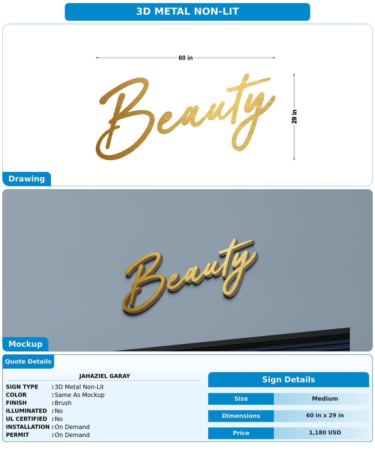CUSTOM MOCKUP SIGN FOR Jahaziel Garay
