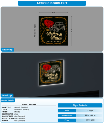 CUSTOM MOCKUP SIGN FOR Klancy Brewer