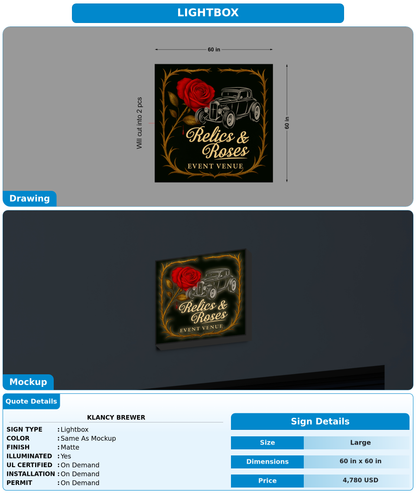 CUSTOM MOCKUP SIGN FOR Klancy Brewer