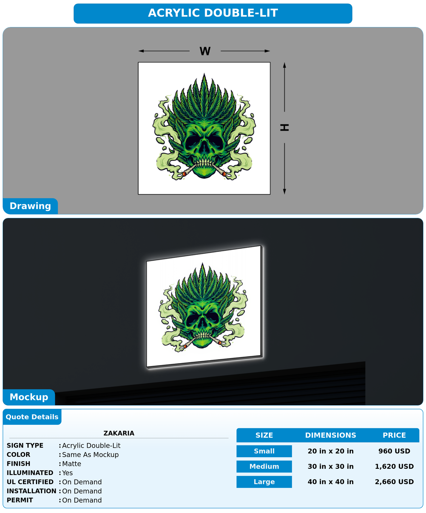 CUSTOM MOCKUP SIGN FOR Zakaria