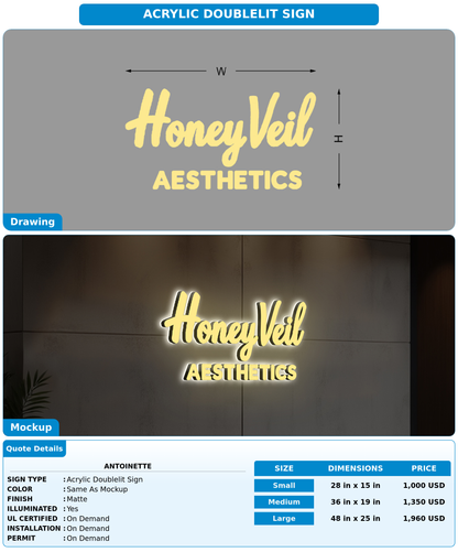 CUSTOM MOCKUP SIGN FOR Antoinette
