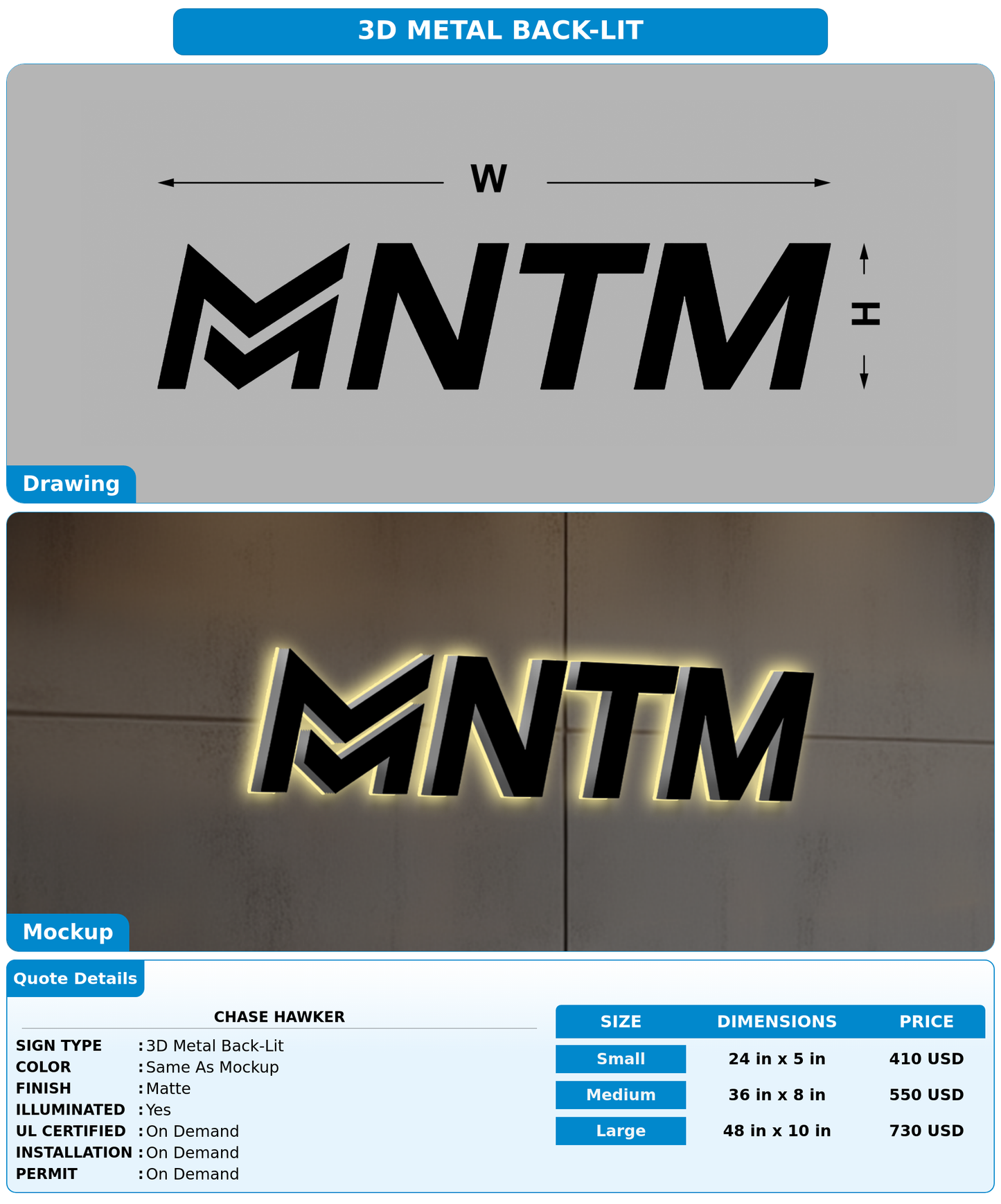 CUSTOM MOCKUP SIGN FOR Chase Hawker