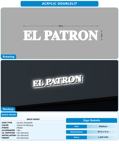 CUSTOM MOCKUP SIGN FOR Brice Kraay