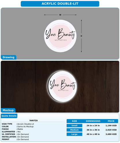 CUSTOM MOCKUP SIGN FOR Yaritza