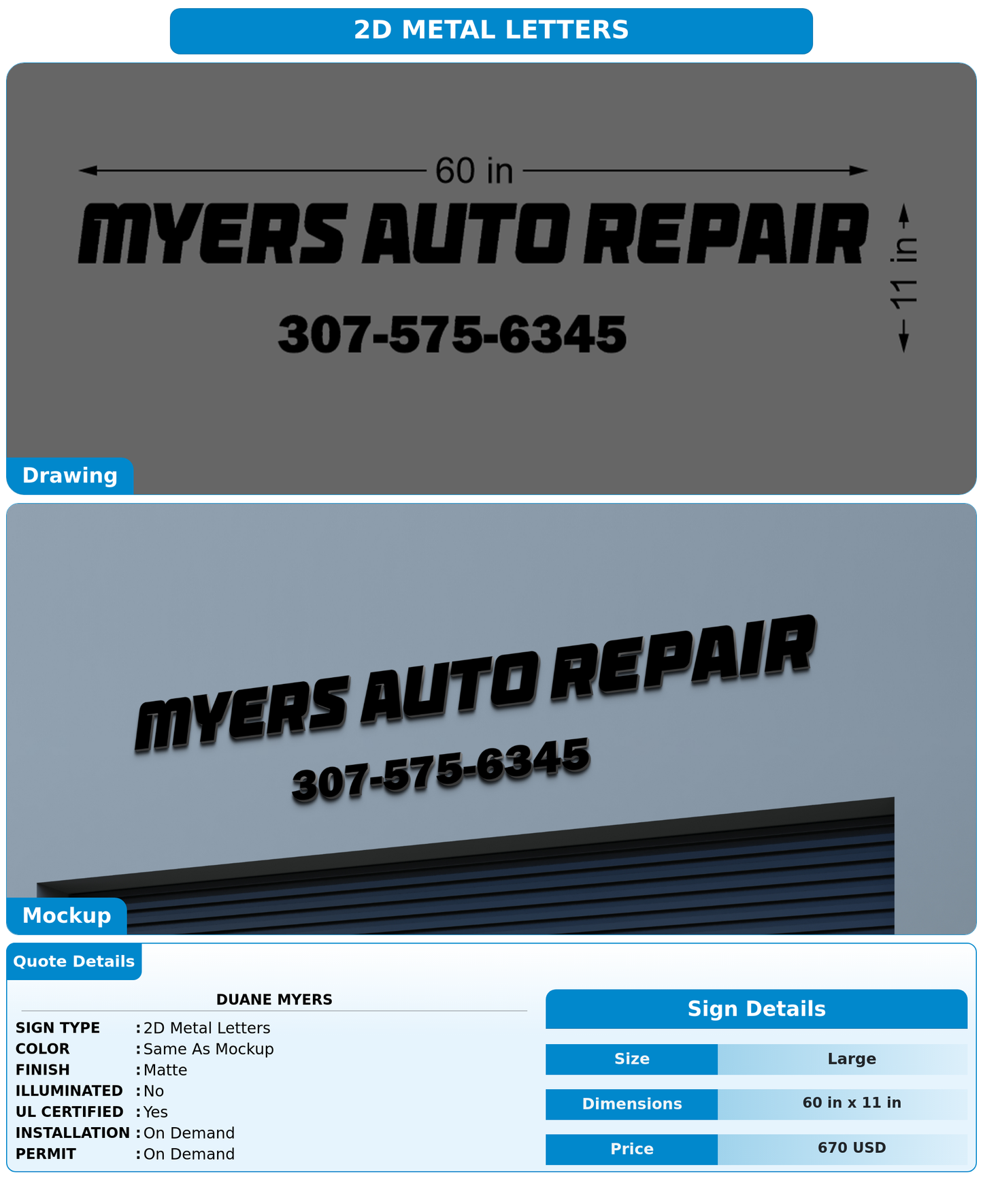 CUSTOM MOCKUP SIGN FOR Duane Myers