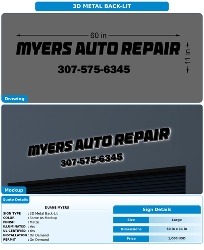 CUSTOM MOCKUP SIGN FOR Duane Myers