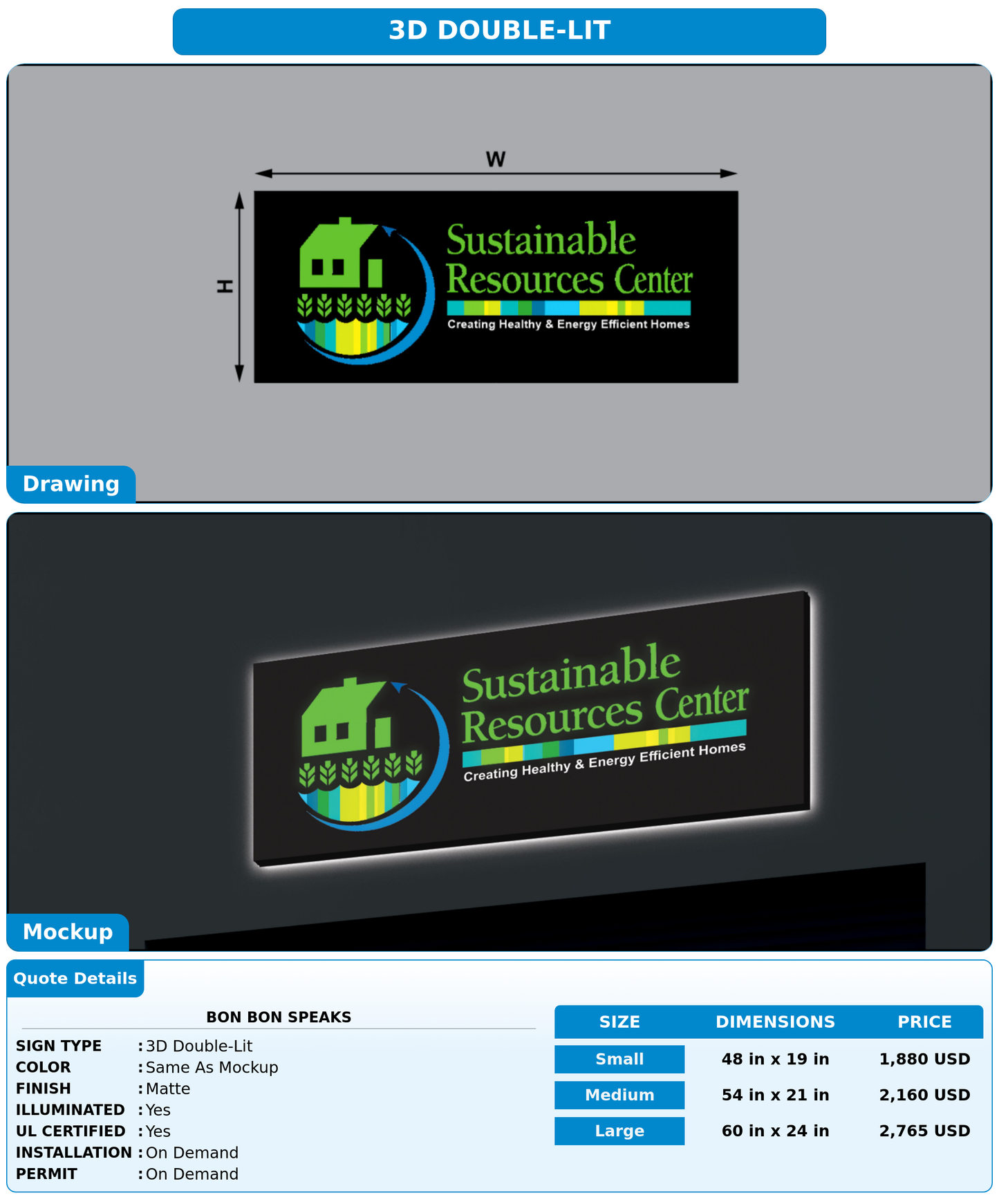 CUSTOM MOCKUP SIGN FOR Bon Bon Speaks