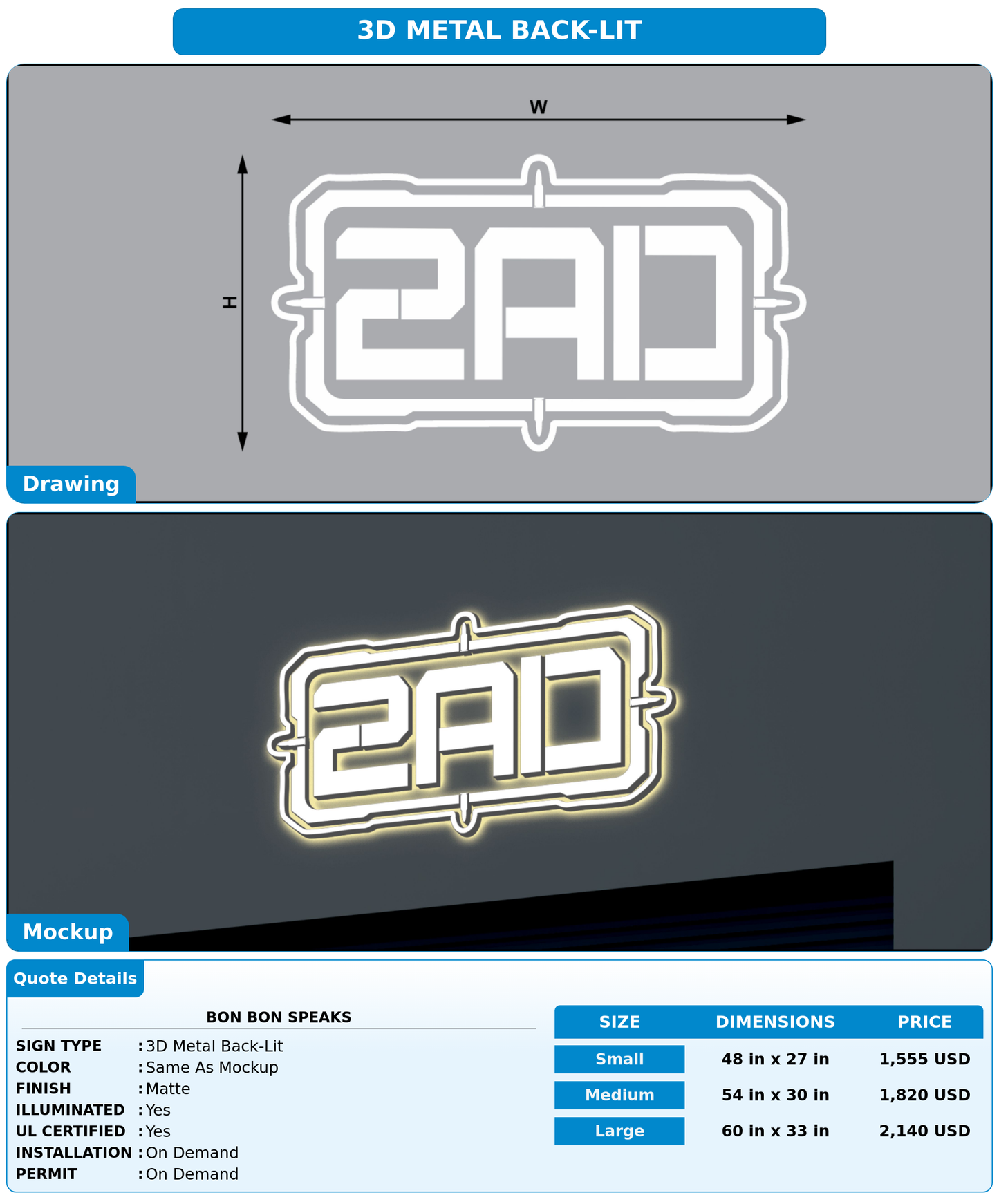 CUSTOM MOCKUP SIGN FOR Bon Bon Speaks