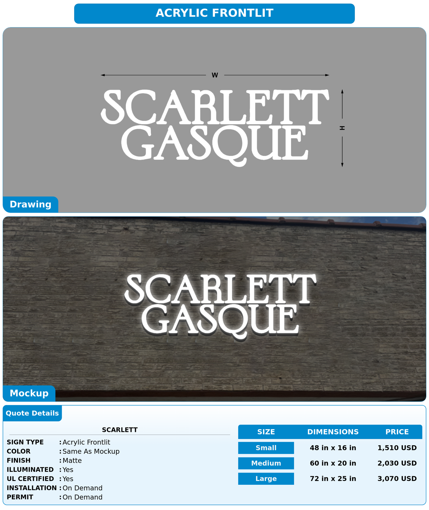 CUSTOM MOCKUP SIGN FOR Scarlett