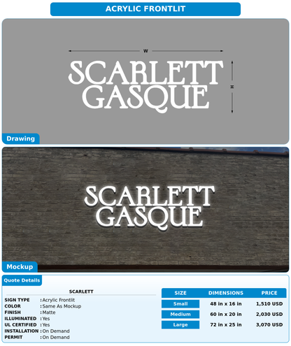 CUSTOM MOCKUP SIGN FOR Scarlett