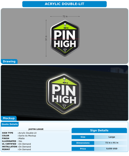 CUSTOM MOCKUP SIGN FOR Justin Logue