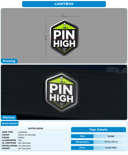 CUSTOM MOCKUP SIGN FOR Justin Logue