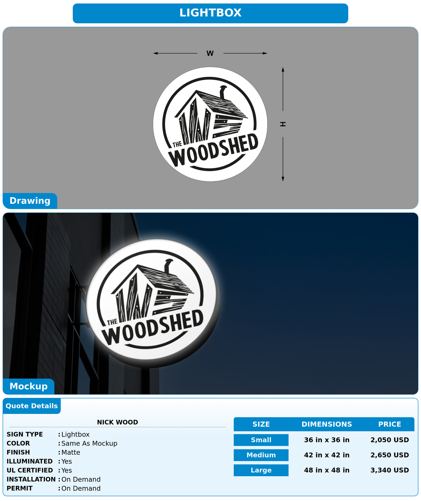CUSTOM MOCKUP SIGN FOR Nick  wood
