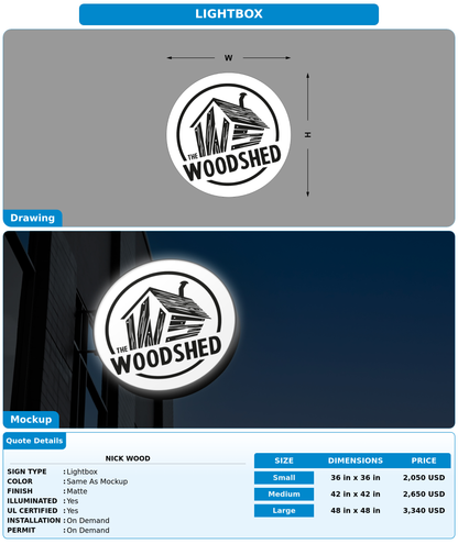 CUSTOM MOCKUP SIGN FOR Nick  wood
