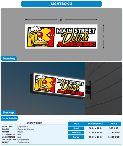 CUSTOM MOCKUP SIGN FOR Andrew Crom