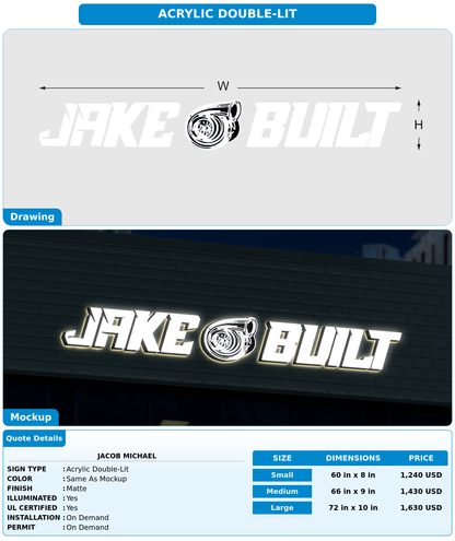 CUSTOM MOCKUP SIGN FOR Jacob Michael