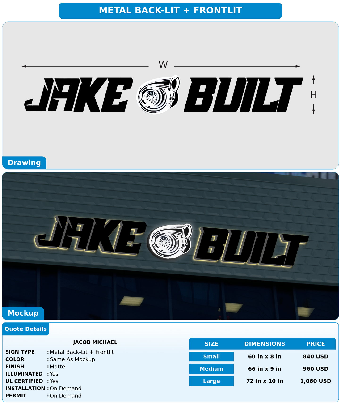 CUSTOM MOCKUP SIGN FOR Jacob Michael