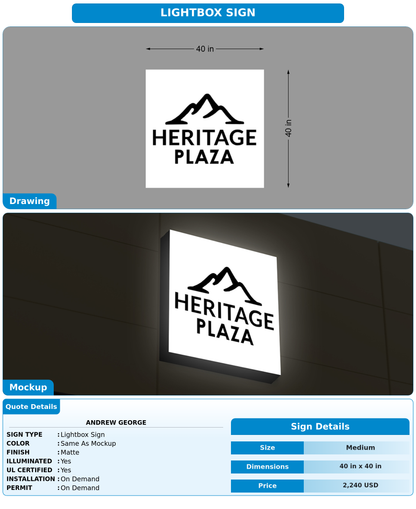 CUSTOM MOCKUP SIGN FOR Andrew George