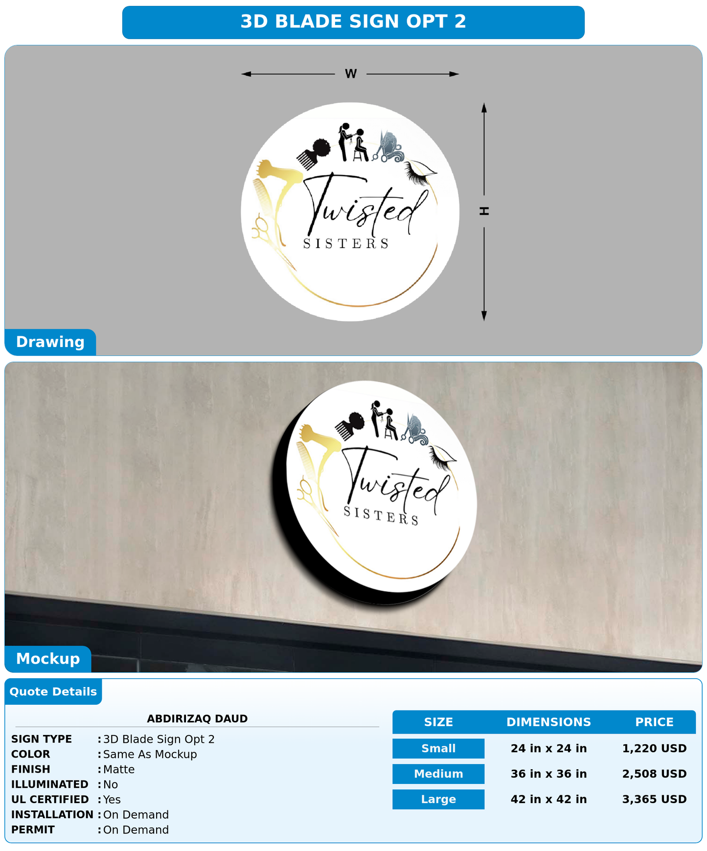 CUSTOM MOCKUP SIGN FOR Abdirizaq Daud