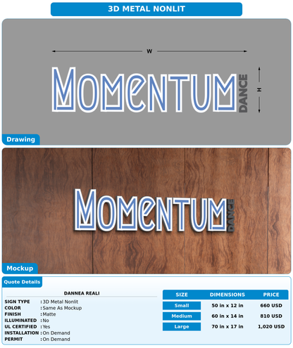 CUSTOM MOCKUP SIGN FOR Dannea Reali