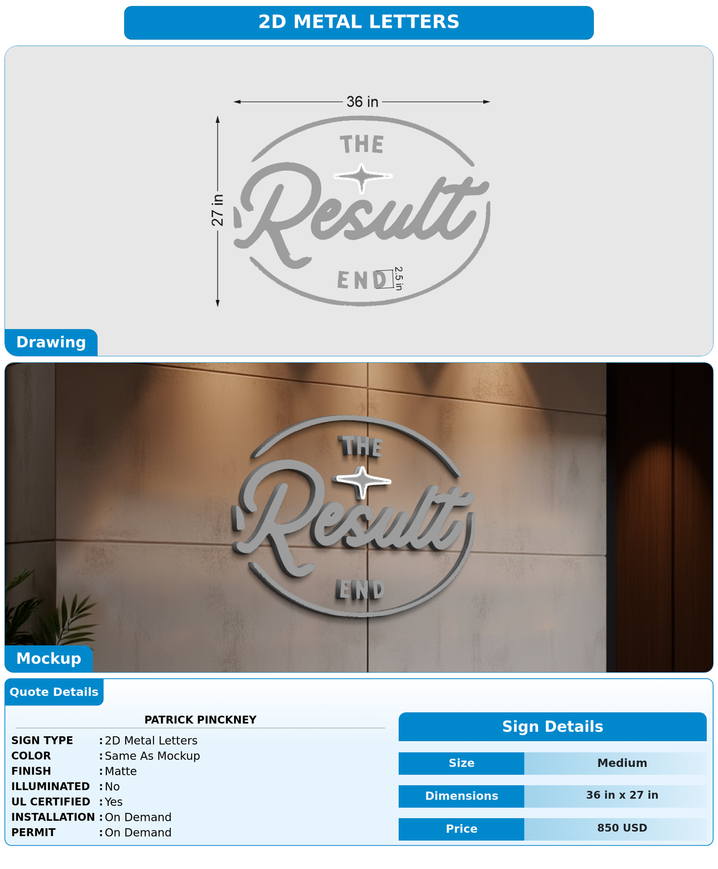CUSTOM MOCKUP SIGN FOR Patrick Pinckney