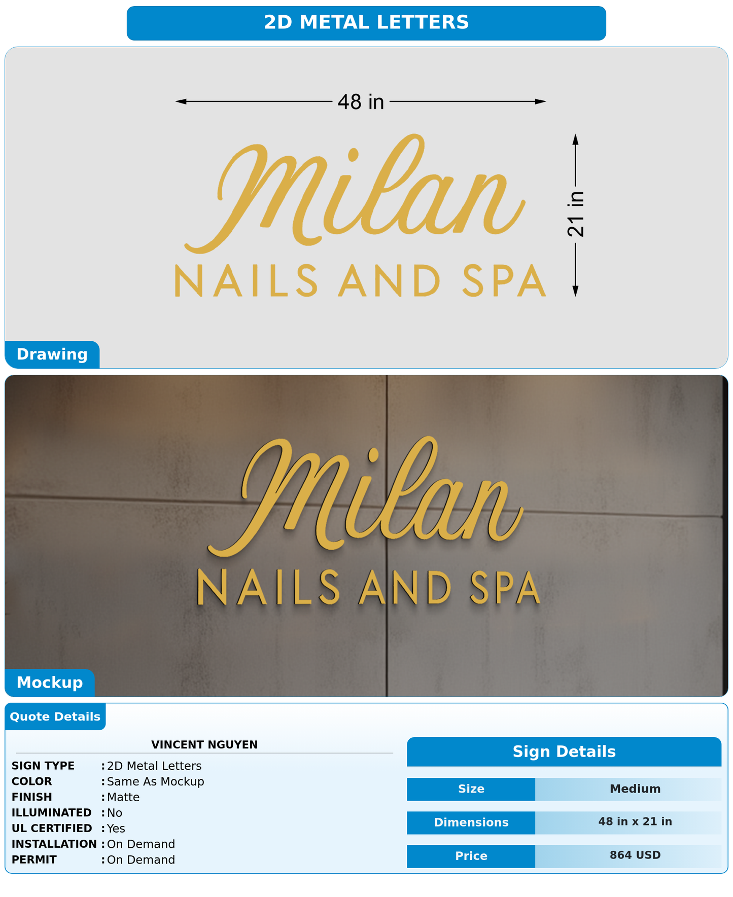 CUSTOM MOCKUP SIGN FOR Vincent Nguyen