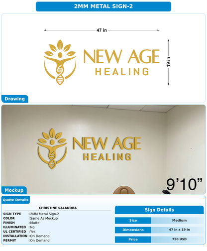 CUSTOM MOCKUP SIGN FOR Christine Salandra