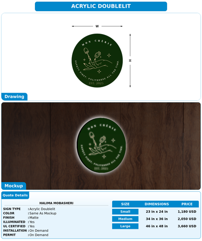 CUSTOM MOCKUP SIGN FOR Halima Mobasheri