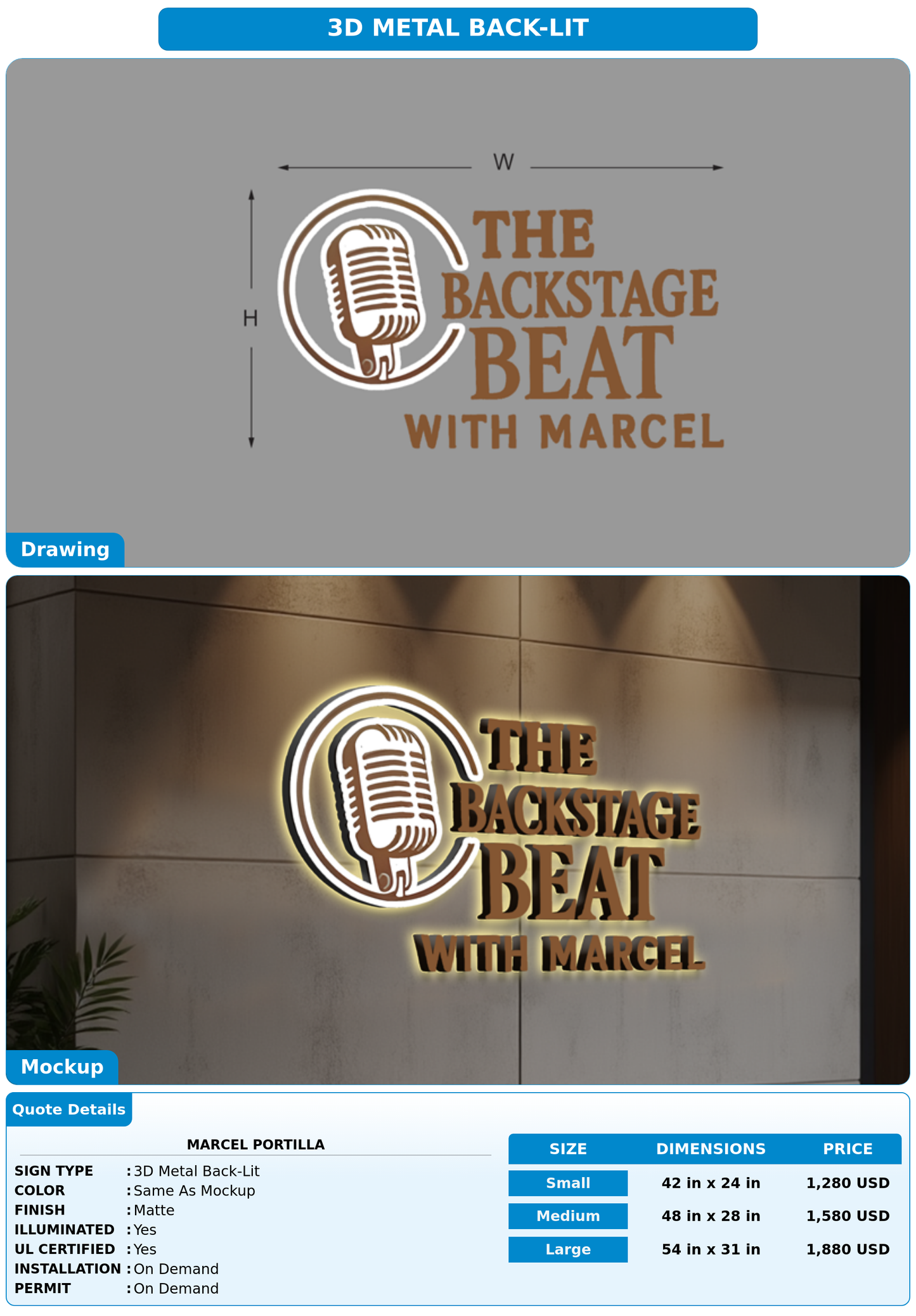CUSTOM MOCKUP SIGN FOR Marcel Portilla