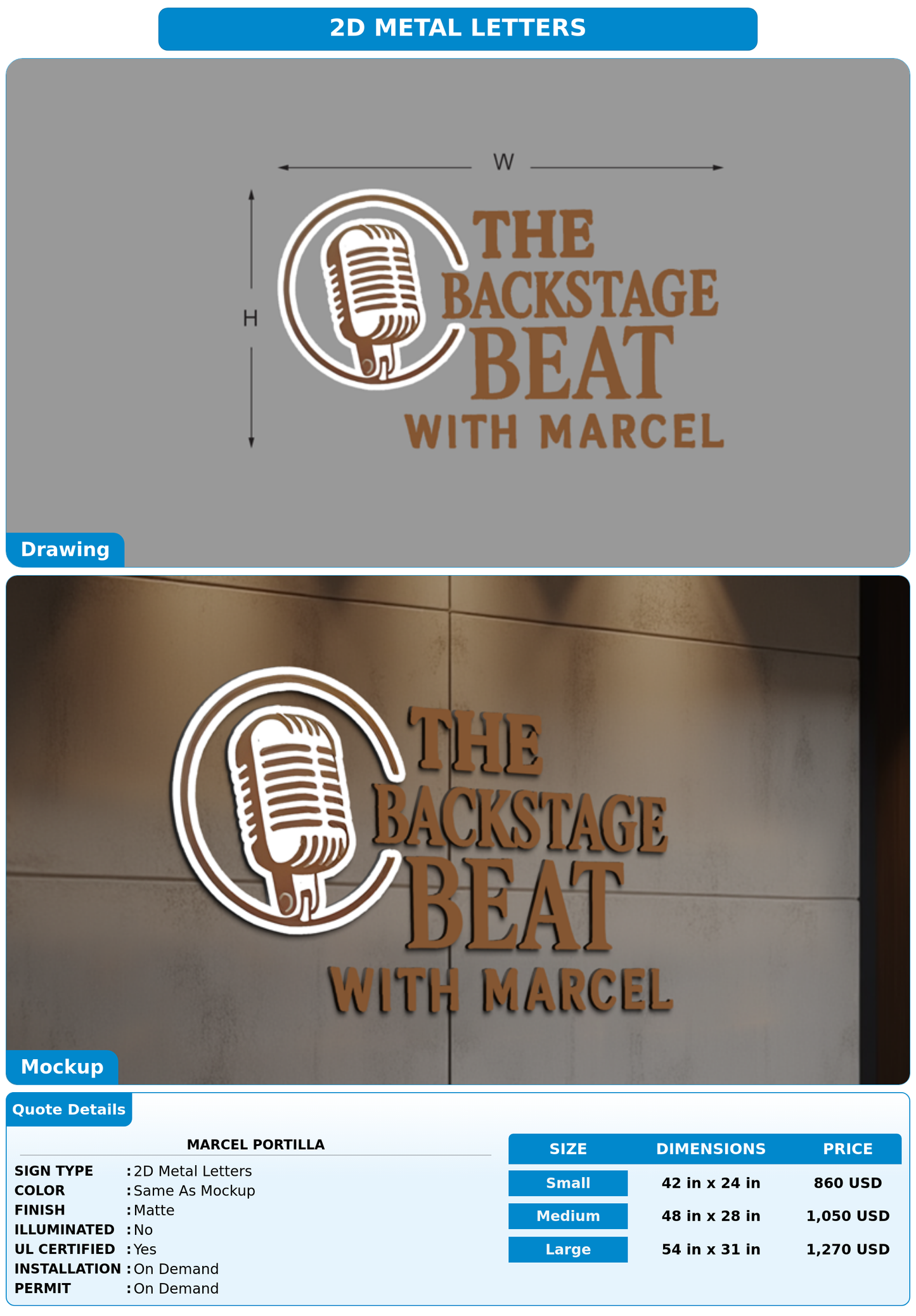 CUSTOM MOCKUP SIGN FOR Marcel Portilla