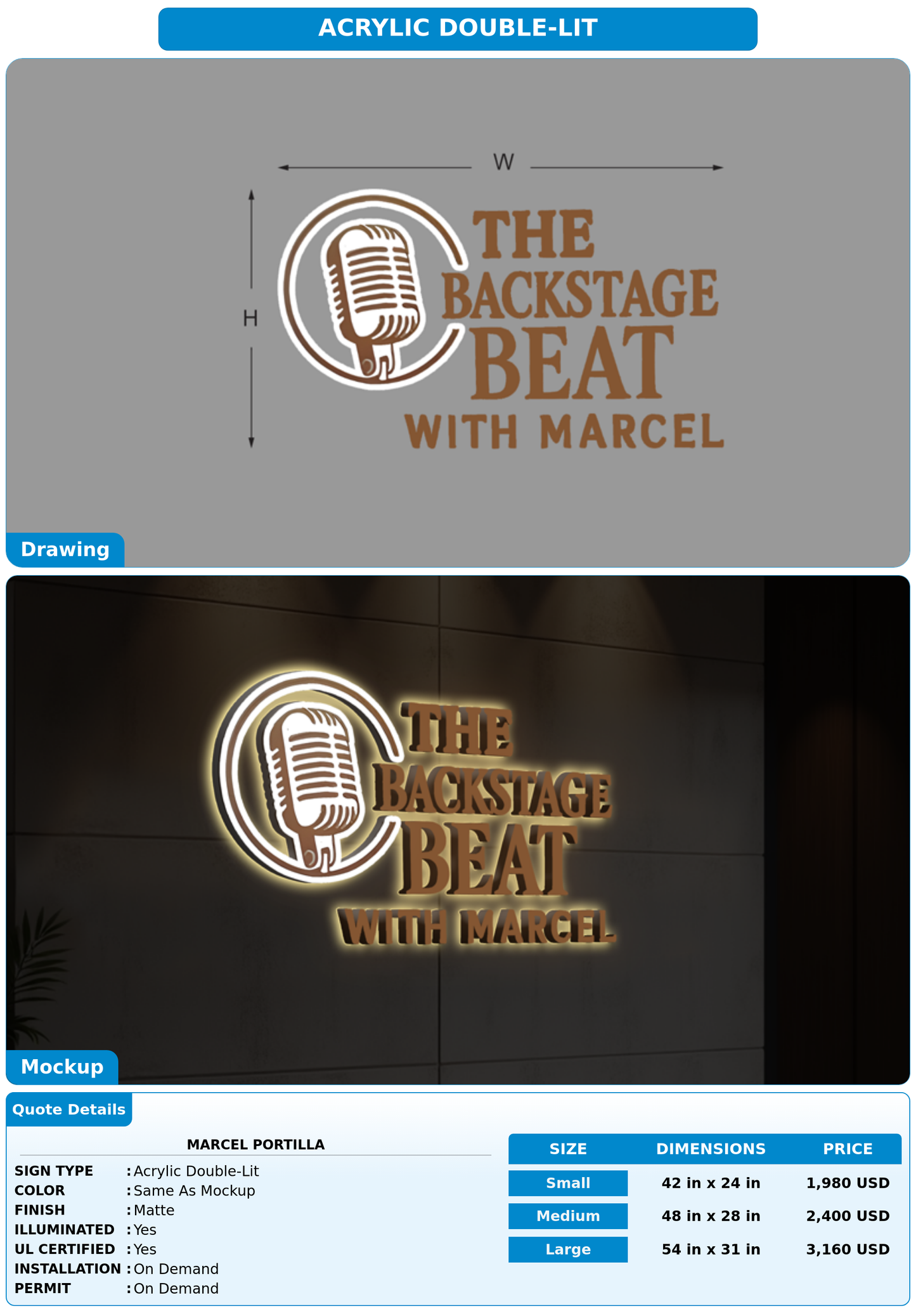 CUSTOM MOCKUP SIGN FOR Marcel Portilla