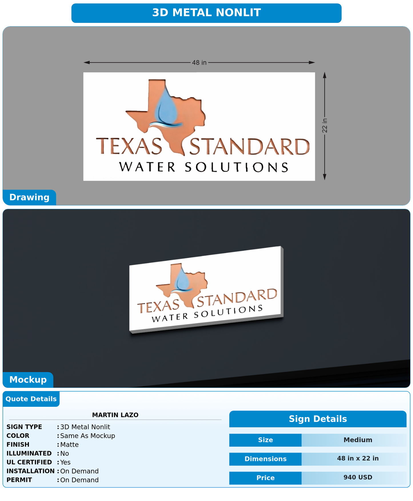 CUSTOM MOCKUP SIGN FOR Martin lazo