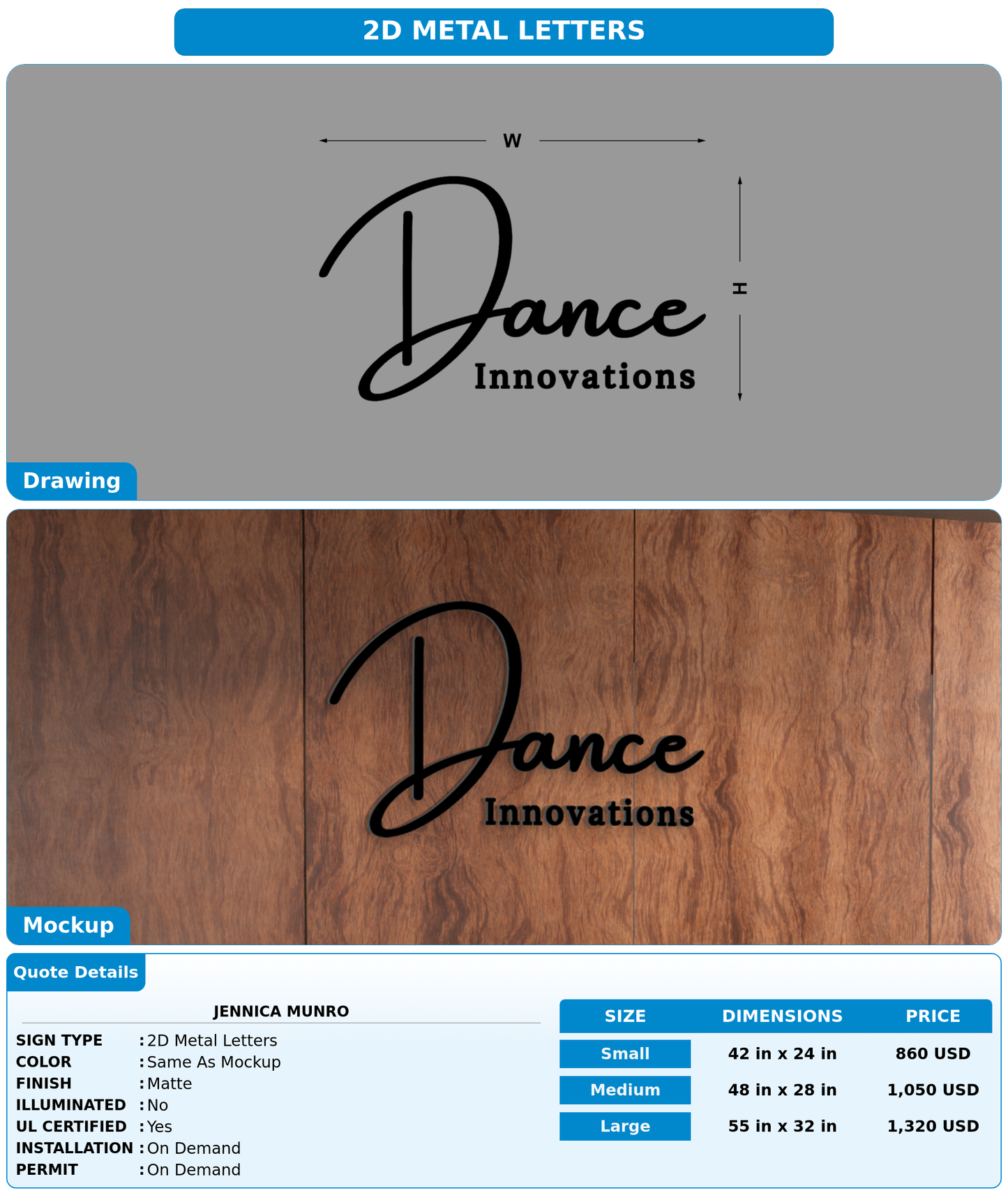 CUSTOM MOCKUP SIGN FOR Jennica Munro