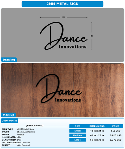 CUSTOM MOCKUP SIGN FOR Jennica Munro