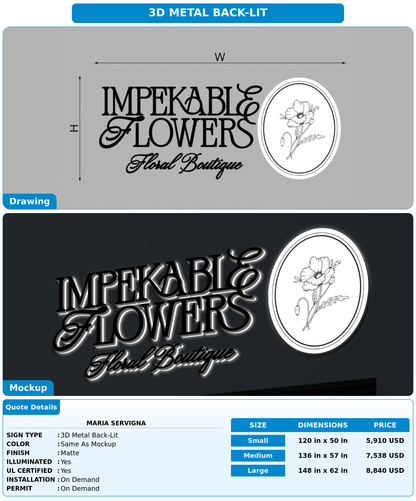 CUSTOM MOCKUP SIGN FOR Maria Servigna