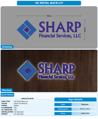 CUSTOM MOCKUP SIGN FOR Larisa Blatov