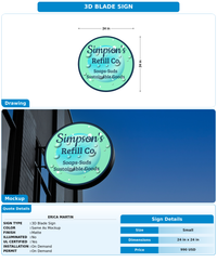 CUSTOM MOCKUP SIGN FOR ERICA MARTIN