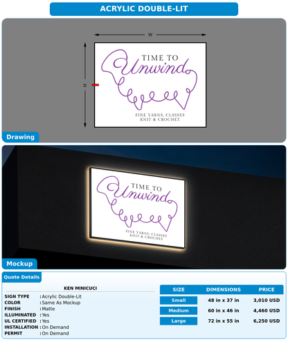 CUSTOM MOCKUP SIGN FOR Ken Minicuci