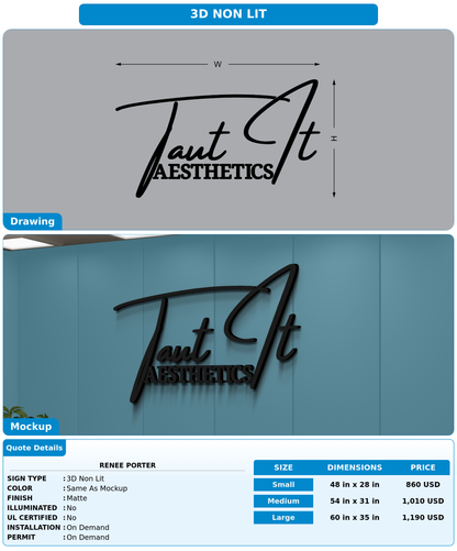 CUSTOM MOCKUP SIGN FOR Renee Porter